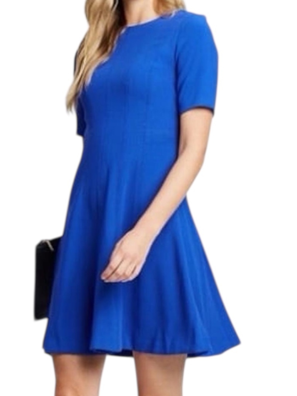 Banana Republic Short Sleeve Fit & Flare Dress - Royal Blue Size 0
